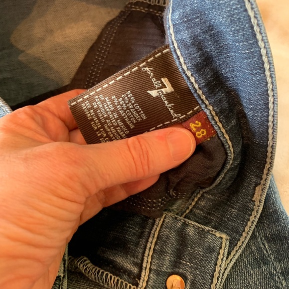 7 For All Mankind Bling Pocket Boot Cut Jeans - Picture 6 of 7